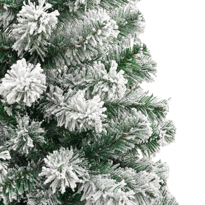 Artificial Hinged Christmas Tree with Flocked Snow 210 cm