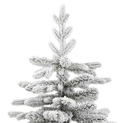 Artificial Hinged Christmas Tree with Flocked Snow 210 cm