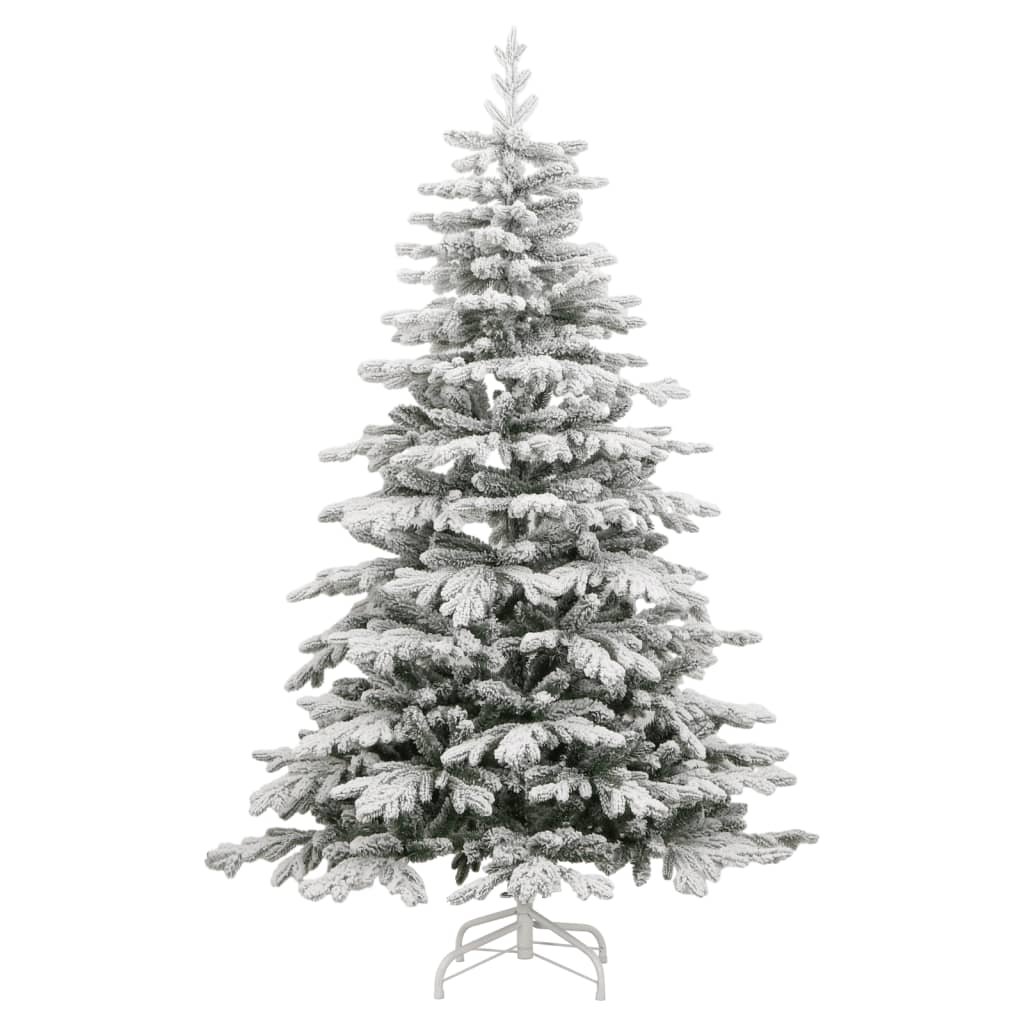 Artificial Hinged Christmas Tree with Flocked Snow 240 cm