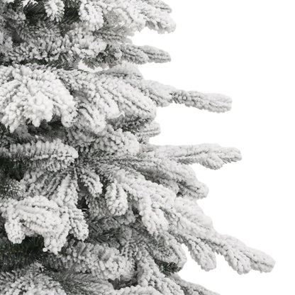 Artificial Hinged Christmas Tree with Flocked Snow 240 cm