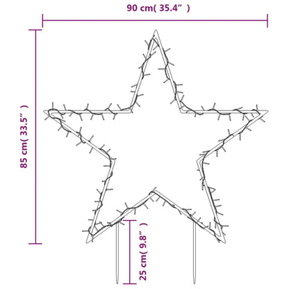 Christmas Light Decoration with Spikes Star 115 LEDs 85 cm