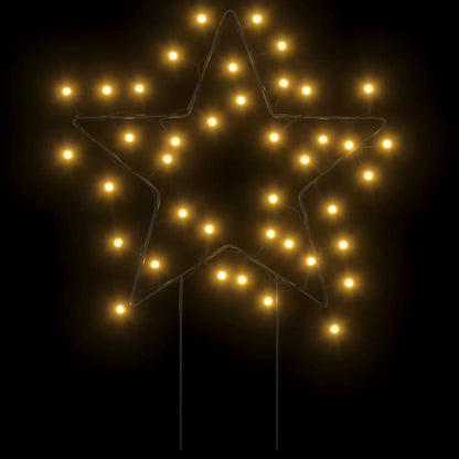 Christmas Light Decorations with Spikes 3 pcs Star 50 LEDs 29 cm