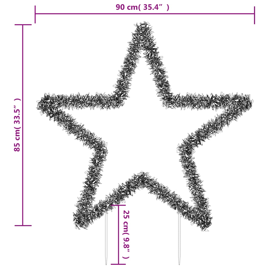 Christmas Light Decoration with Spikes Star 115 LEDs 85 cm