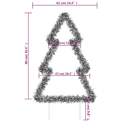 Christmas Light Decoration with Ground Spikes Tree 115 LEDs 90 cm