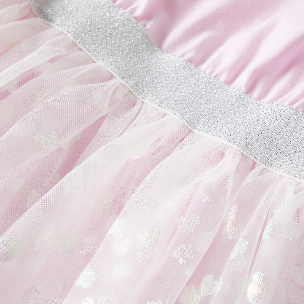 Kids' Dress with Ruffles Light Pink 92