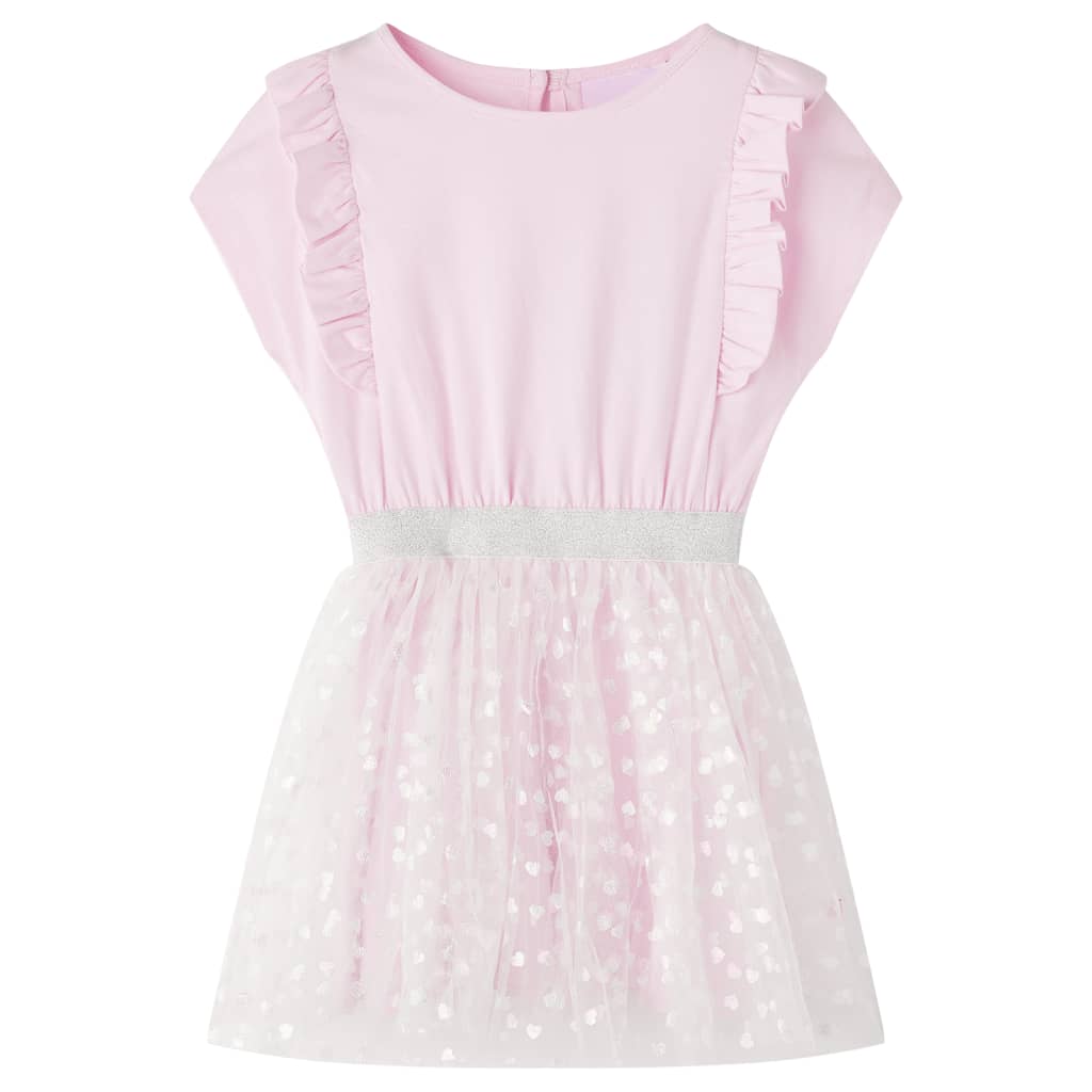 Kids' Dress with Ruffles Light Pink 104