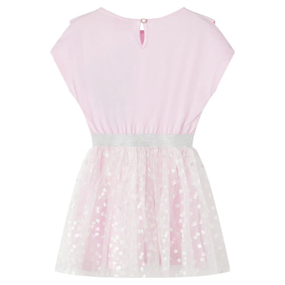 Kids' Dress with Ruffles Light Pink 104