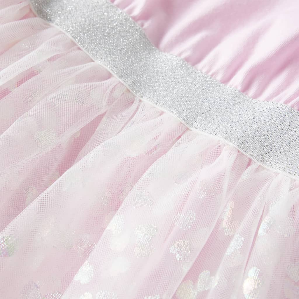 Kids' Dress with Ruffles Light Pink 116