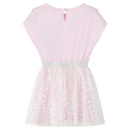 Kids' Dress with Ruffles Light Pink 140