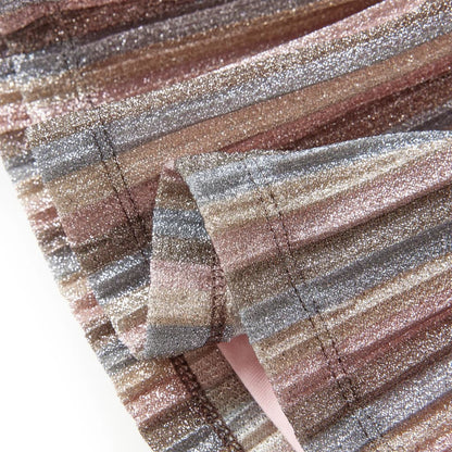 Kids' Pleated Skirt with Glitters Brown and Pink 104