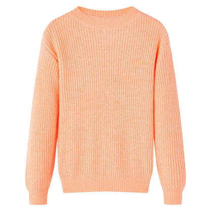 Kids' Sweater Knitted Bright Orange 92