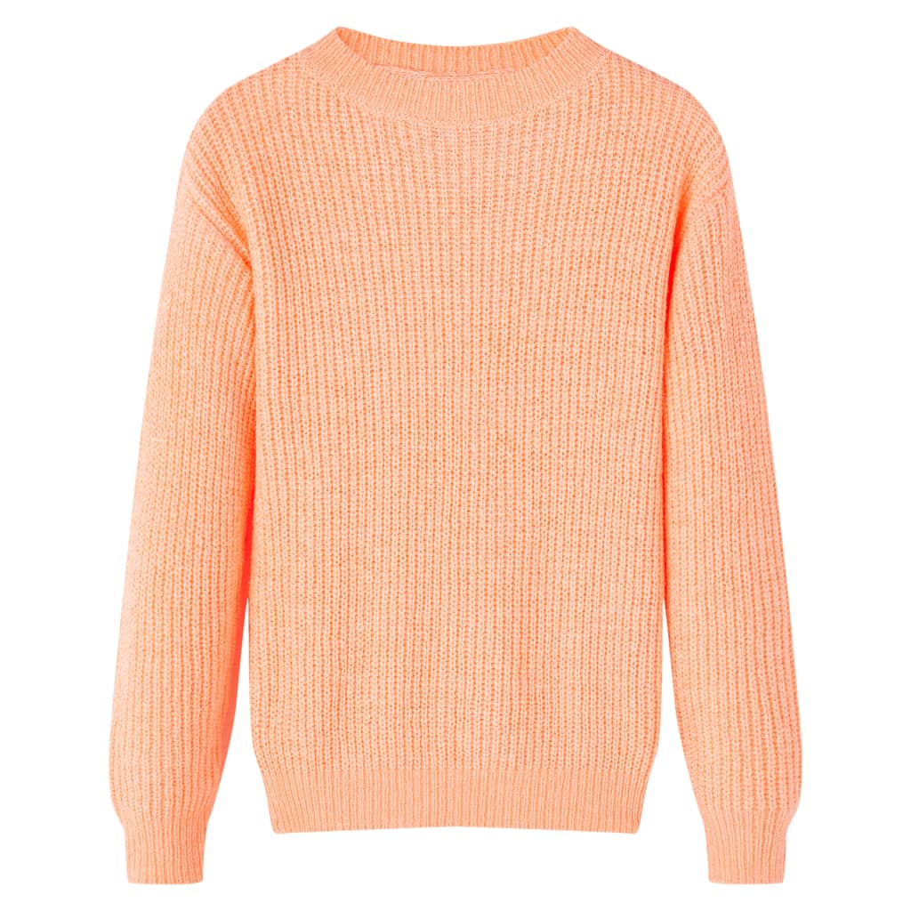 Kids' Sweater Knitted Bright Orange 140