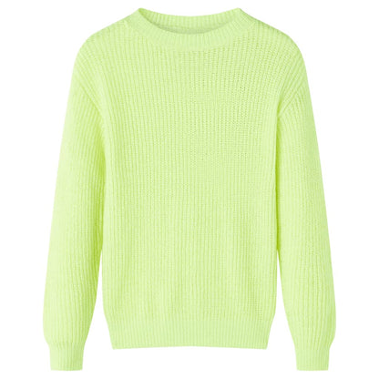 Kids' Sweater Knitted Neon Yellow 92