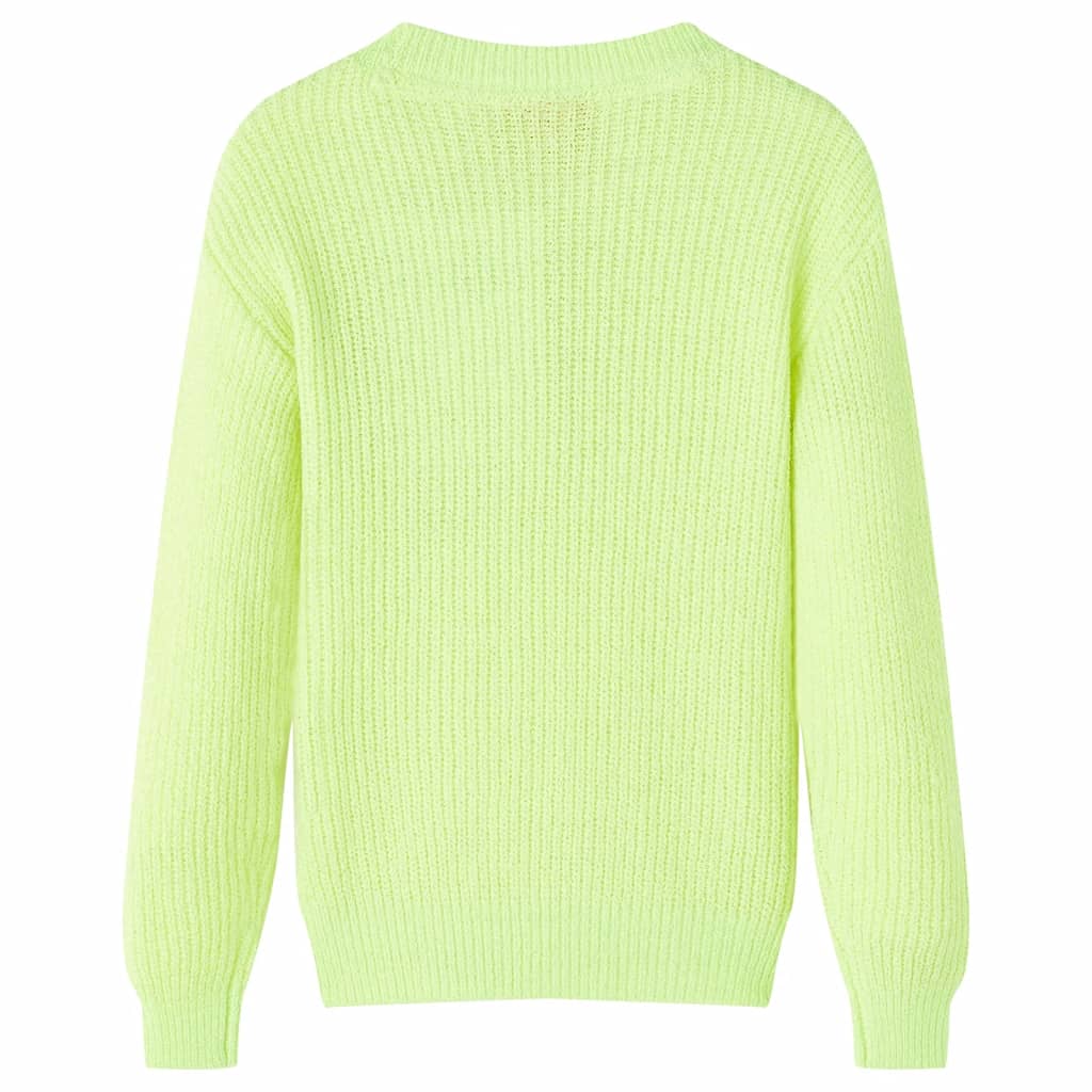 Kids' Sweater Knitted Neon Yellow 92