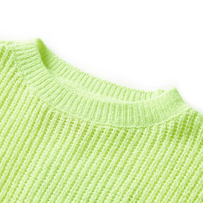 Kids' Sweater Knitted Neon Yellow 92