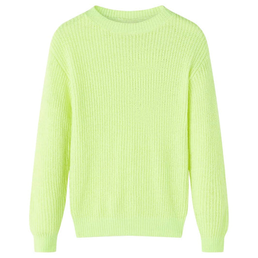 Kids' Sweater Knitted Neon Yellow 104