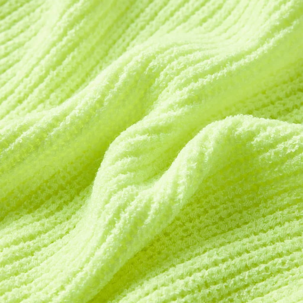 Kids' Sweater Knitted Neon Yellow 104