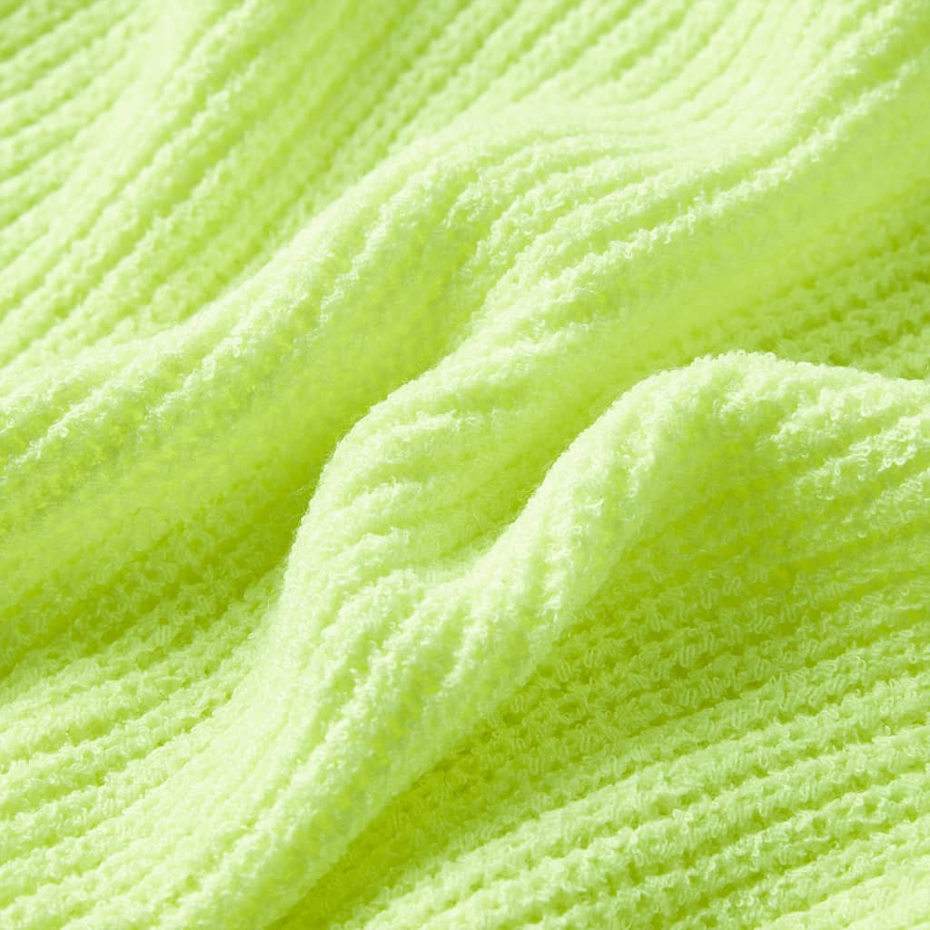 Kids' Sweater Knitted Neon Yellow 116