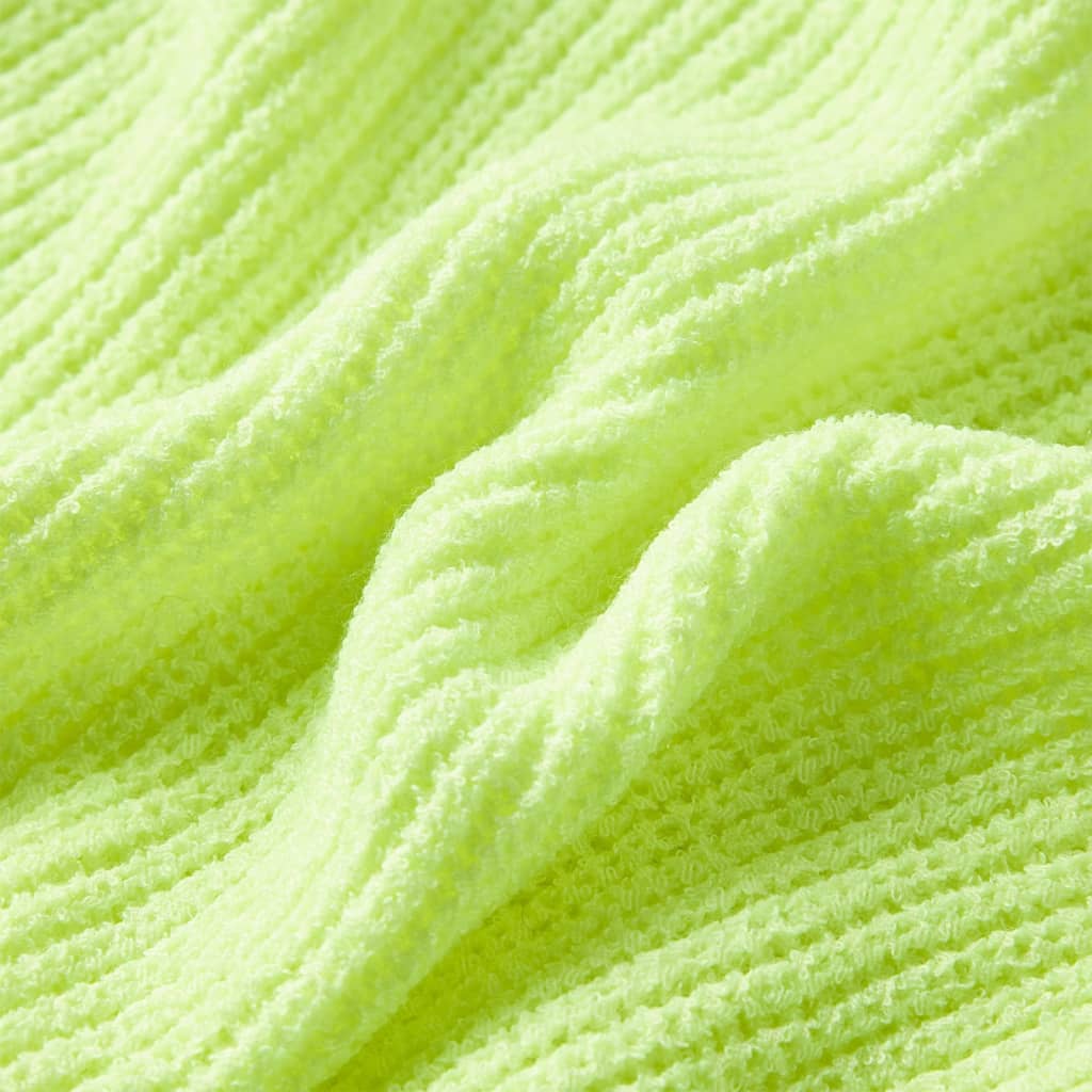 Kids' Sweater Knitted Neon Yellow 128