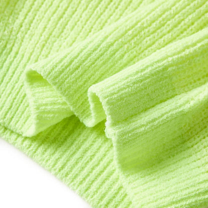 Kids' Sweater Knitted Neon Yellow 140