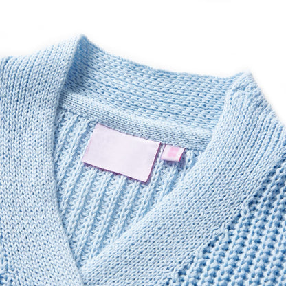 Kids' Cardigan Knitted Blue 104