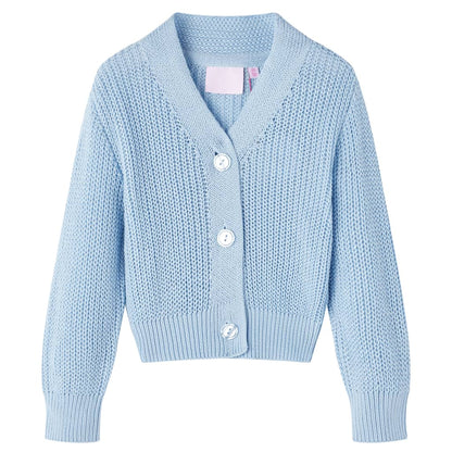 Kids' Cardigan Knitted Blue 116