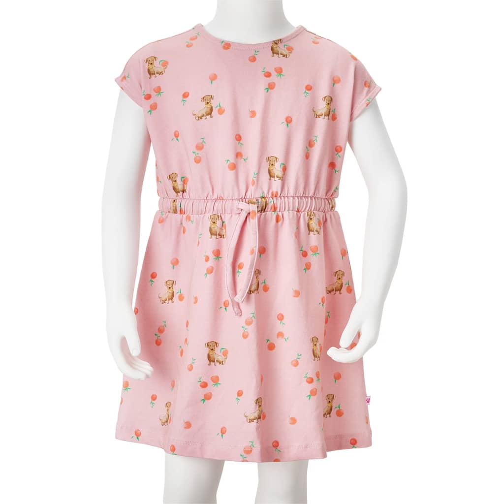 Kids' Dress with Drawstring Light Orange 92