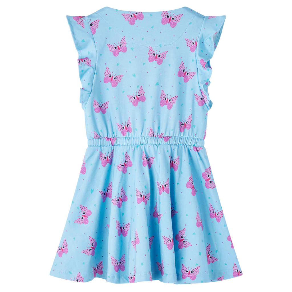 Kids' Dress with Buttons Sleeveless Blue 92