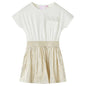 Kids' Dress with Short Sleeves Ecru 104