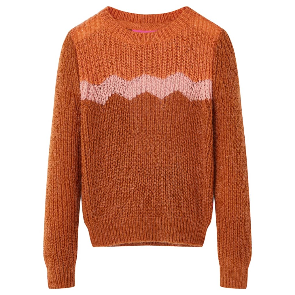 Kids' Sweater Knitted Cognac 92