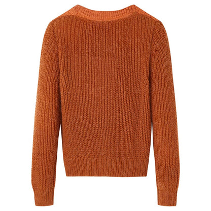 Kids' Sweater Knitted Cognac 92