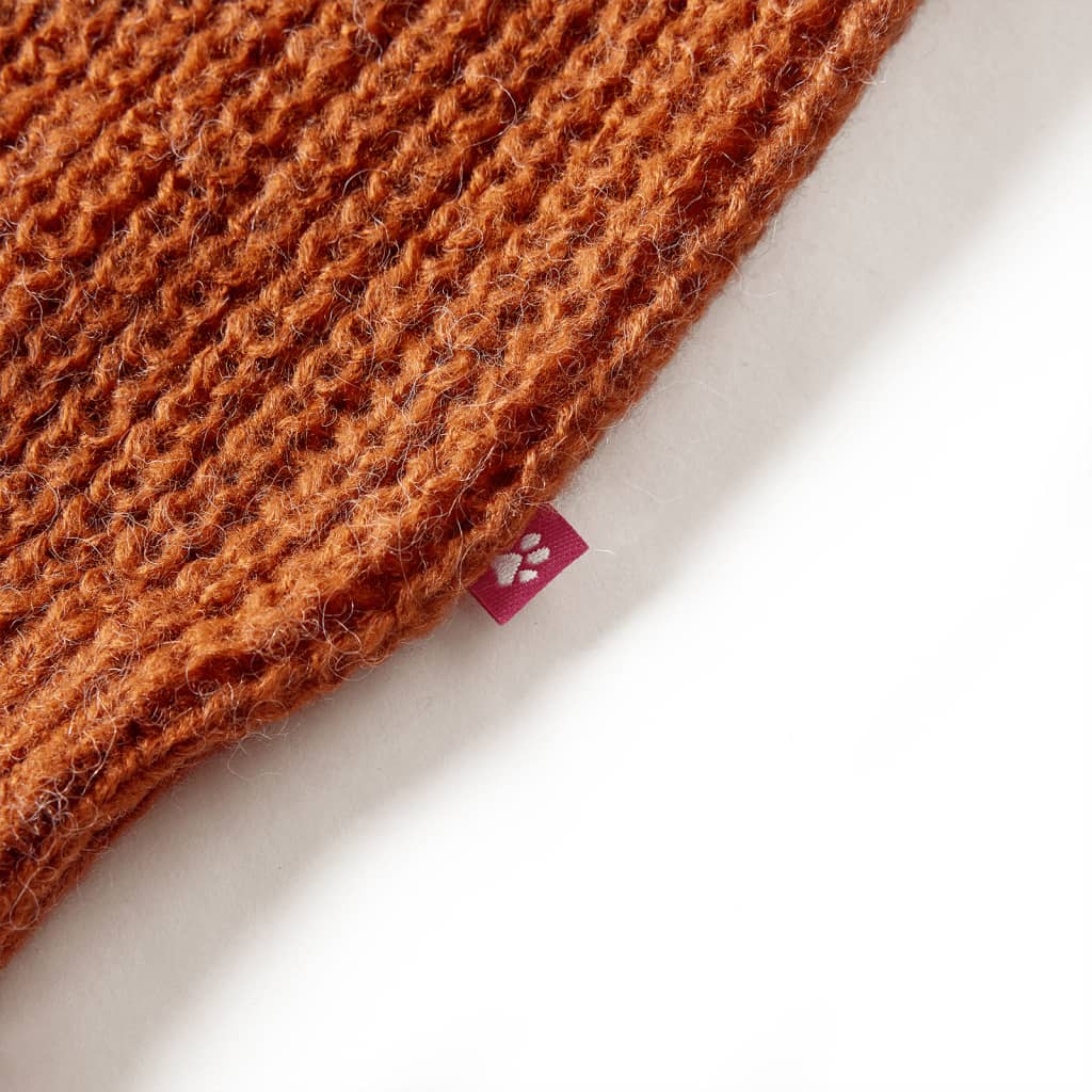 Kids' Sweater Knitted Cognac 116