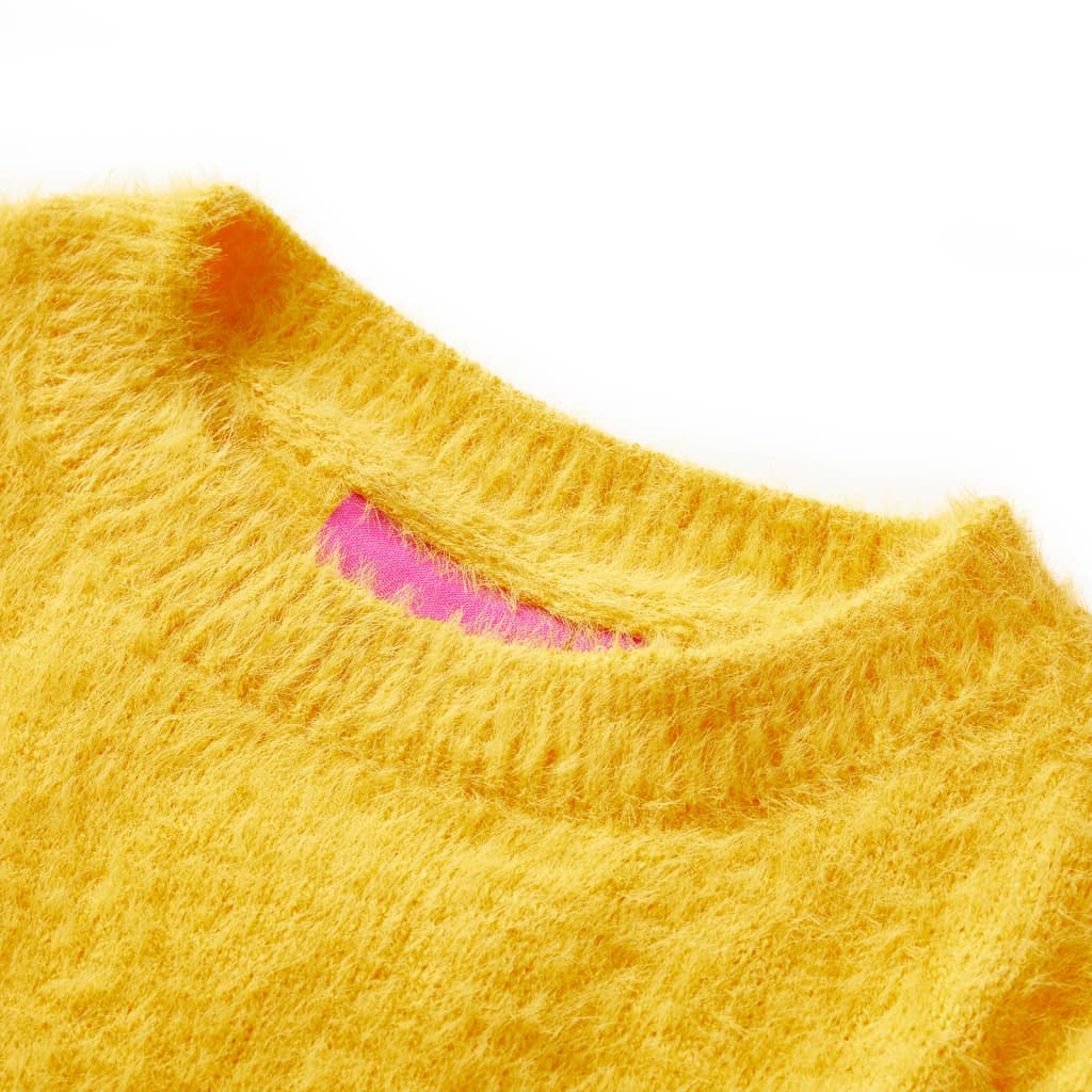 Kids' Sweater Knitted Dark Ochre 92