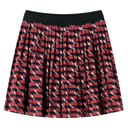 Kids' Pleated Skirt with Glitter Navy 92