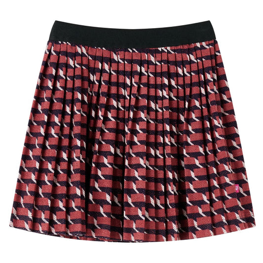 Kids' Pleated Skirt with Glitter Navy 128