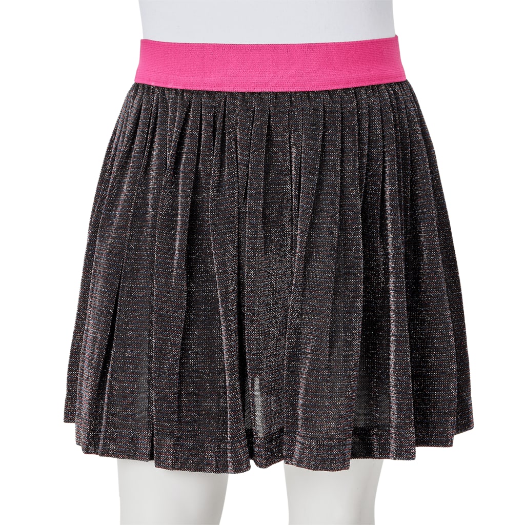 Kids' Pleated Skirt with Glitter Navy 92