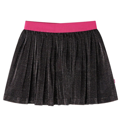 Kids' Pleated Skirt with Glitter Navy 128