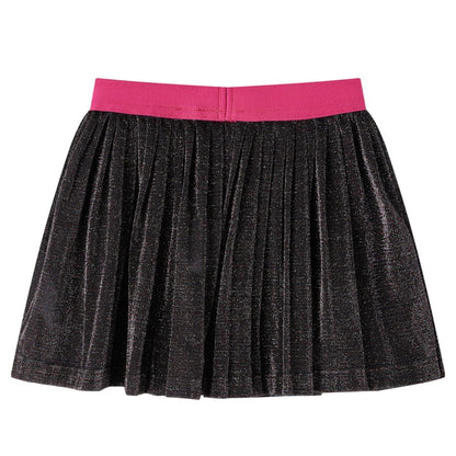 Kids' Pleated Skirt with Glitter Navy 128