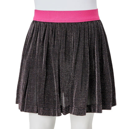 Kids' Pleated Skirt with Glitter Navy 128