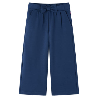 Kids' Pants with Wide Legs Navy 128