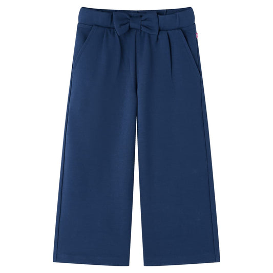 Kids' Pants with Wide Legs Navy 128