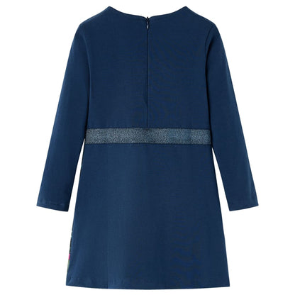 Kids' Dress with Long Sleeves Navy 116