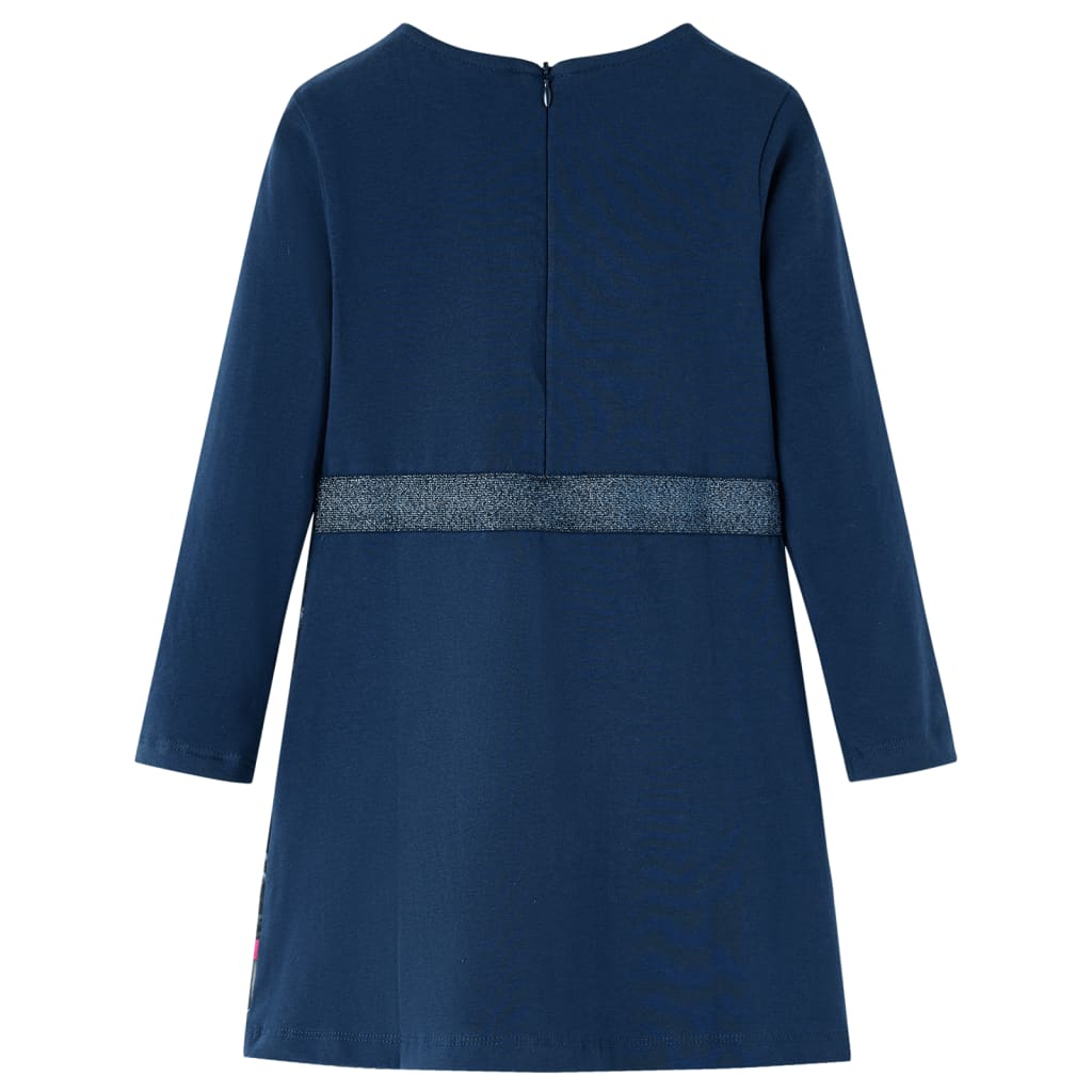 Kids' Dress with Long Sleeves Navy 140