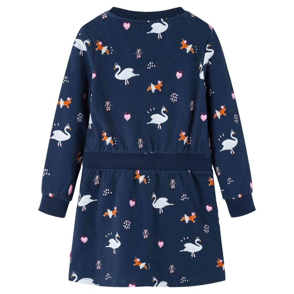 Kids' Dress with Long Sleeves Navy 92