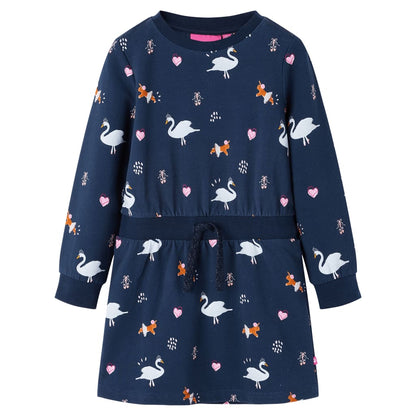 Kids' Dress with Long Sleeves Navy 104