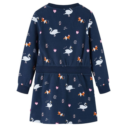 Kids' Dress with Long Sleeves Navy 104