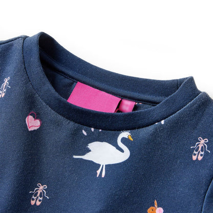 Kids' Dress with Long Sleeves Navy 128