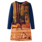 Kids' Dress with Long Sleeves Navy 140