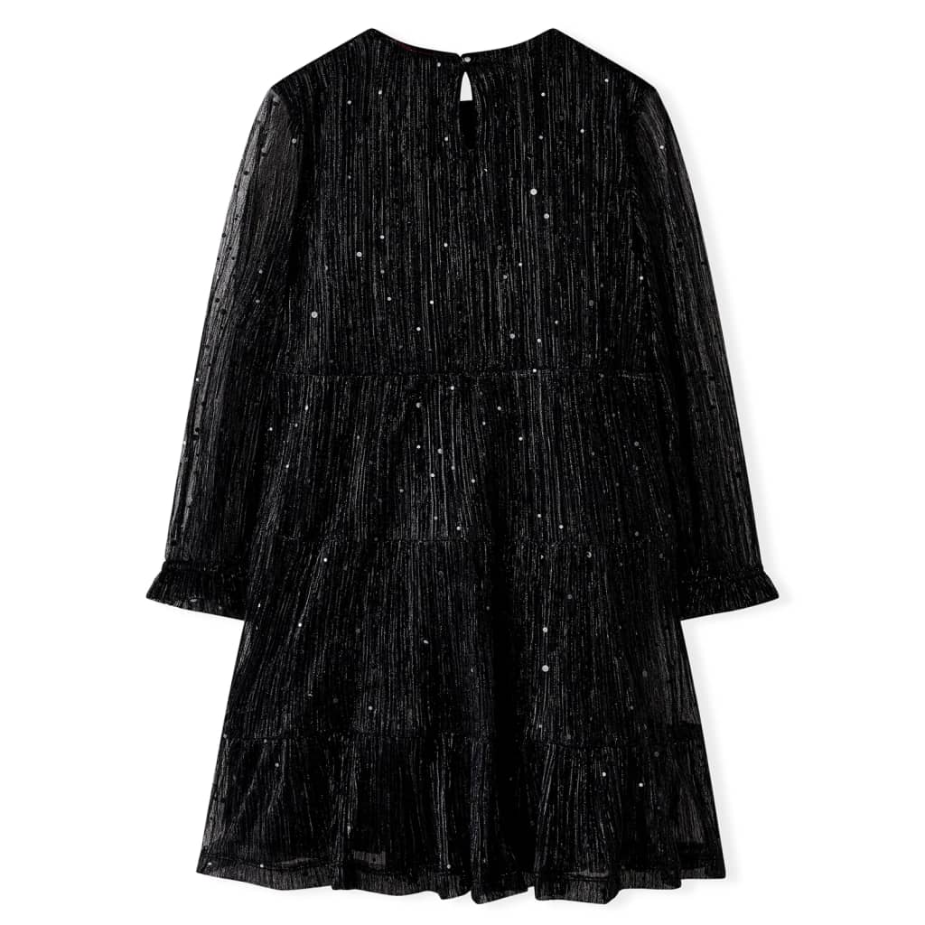 Kids' Dress with Long Sleeves Black 92