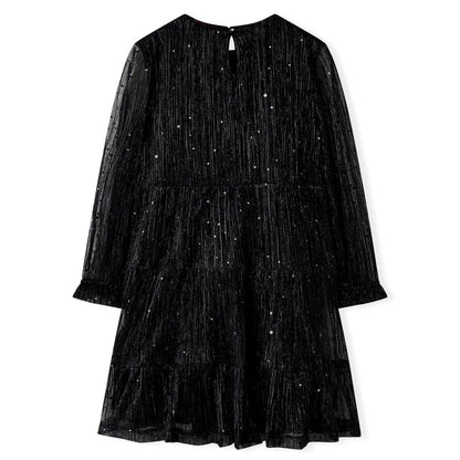 Kids' Dress with Long Sleeves Black 104